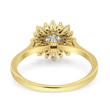 Art Deco Round Natural Floral Ring