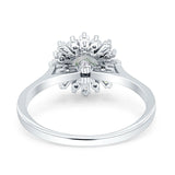 Art Deco Round Natural Floral Ring