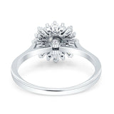 Art Deco Round Natural Floral Ring