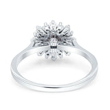 Art Deco Round Natural Floral Ring