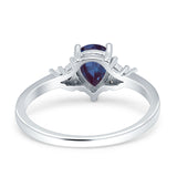 Art Deco Pear Teardrop Vintage Style Ring 