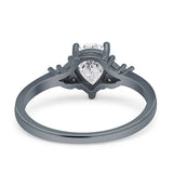 Art Deco Pear Teardrop Vintage Style Ring 