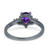 Art Deco Pear Teardrop Vintage Style Ring 