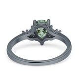 Art Deco Pear Teardrop Vintage Style Ring 