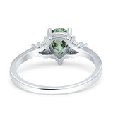 Art Deco Pear Teardrop Vintage Style Ring 