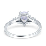 Art Deco Pear Teardrop Vintage Style Ring 