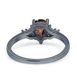 Art Deco Pear Teardrop Vintage Style Ring 