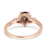 Art Deco Pear Teardrop Vintage Style Ring 