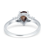 Art Deco Pear Teardrop Vintage Style Ring 