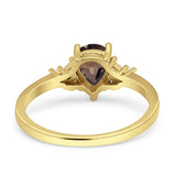 Art Deco Pear Teardrop Vintage Style Ring 