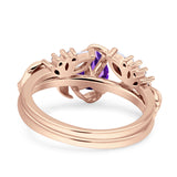 Teardrop Pear Leaf Style Ring