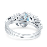 Teardrop Pear Leaf Style Ring