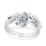 Teardrop Pear Leaf Style Ring