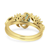 Teardrop Pear Leaf Style Ring