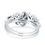 Teardrop Pear Leaf Style Ring