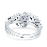Teardrop Pear Leaf Style Ring