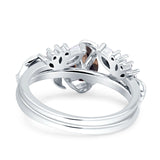 Teardrop Pear Leaf Style Ring
