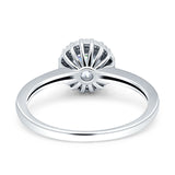 Art Deco Round Halo Vintage Ring
