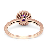 Art Deco Round Halo Vintage Ring