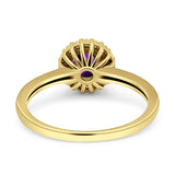 Art Deco Round Halo Vintage Ring