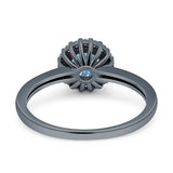 Art Deco Round Halo Vintage Ring