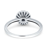 Art Deco Round Halo Vintage Ring