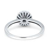 Art Deco Round Halo Vintage Ring