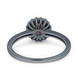 Art Deco Round Halo Vintage Ring