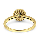 Art Deco Round Halo Vintage Ring