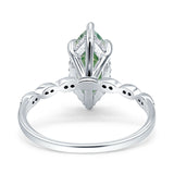 Art Deco Marquise Solitaire Hidden Halo Ring