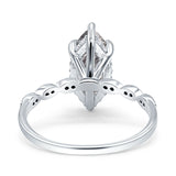 Art Deco Marquise Solitaire Hidden Halo Ring