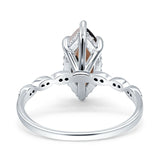 Art Deco Marquise Solitaire Hidden Halo Ring