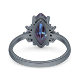 Art Deco Marquise Vintage Style Tapered Ring