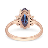 Art Deco Marquise Vintage Style Tapered Ring