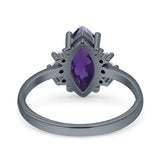 Art Deco Marquise Vintage Style Tapered Ring