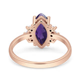 Art Deco Marquise Vintage Style Tapered Ring