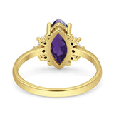 Art Deco Marquise Vintage Style Tapered Ring