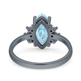 Art Deco Marquise Vintage Style Tapered Ring
