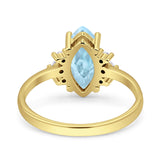Art Deco Marquise Vintage Style Tapered Ring