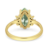 Art Deco Marquise Vintage Style Tapered Ring