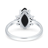 Art Deco Marquise Vintage Style Tapered Ring