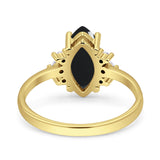 Art Deco Marquise Vintage Style Tapered Ring