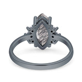 Art Deco Marquise Vintage Style Tapered Ring