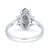 Art Deco Marquise Vintage Style Tapered Ring