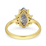 Art Deco Marquise Vintage Style Tapered Ring
