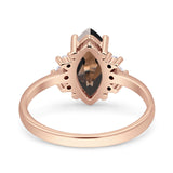 Art Deco Marquise Vintage Style Tapered Ring