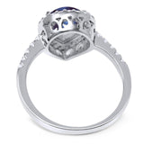 Pear Teardrop Natural Stone Halo Ring