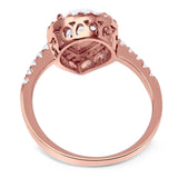 Pear Teardrop Natural Stone Halo Ring