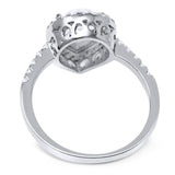 Pear Teardrop Natural Stone Halo Ring