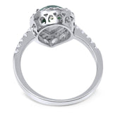 Pear Teardrop Natural Stone Halo Ring